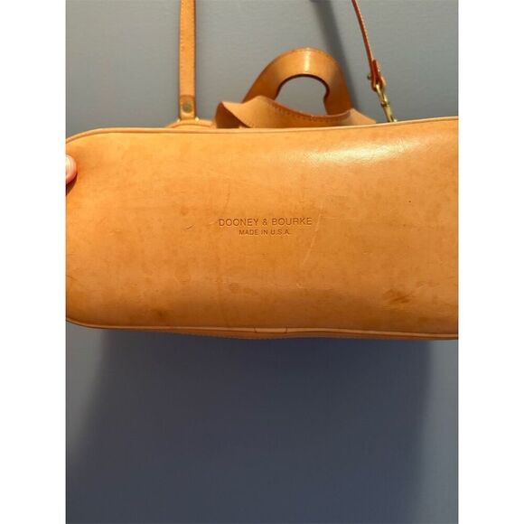 Dooney & Bourke Navy Canvas Leather Satchel Bag Medium OS - Picture 5 of 11